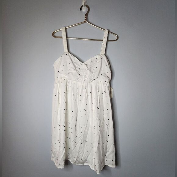 Alter’d State Babydoll Short Dress White Wstar Pattern Sleeveless Summer Dress L - Picture 1 of 6